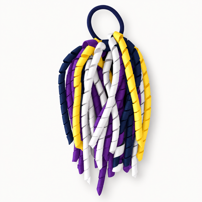 Purple & Navy & White & Yellow Hair Accessories