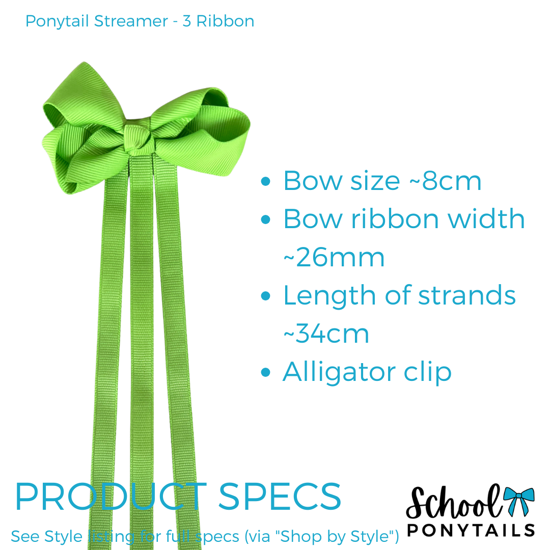 Dark Petrol Green & White Hair Accessories - Ponytails and Fairytales