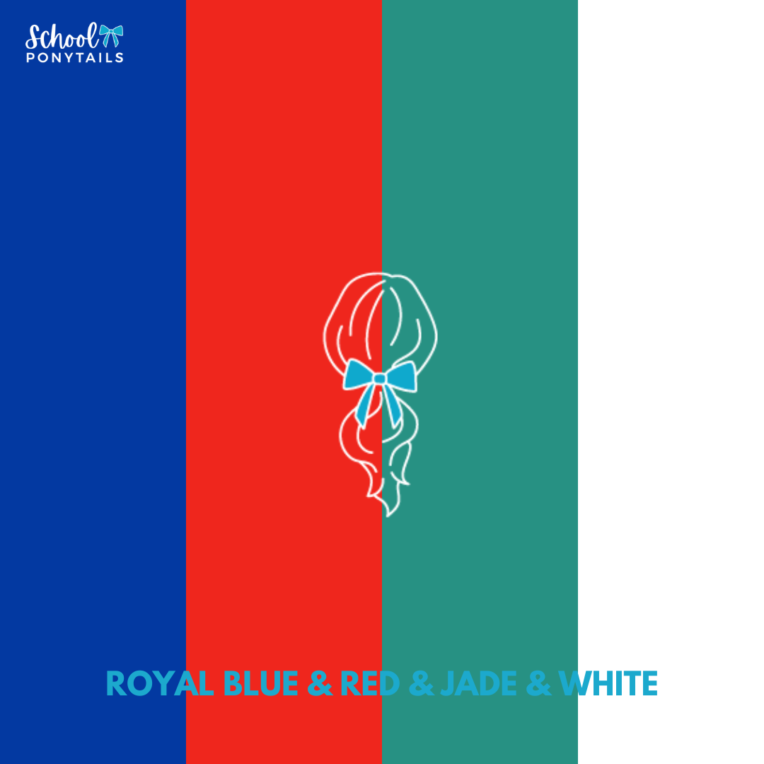 Jade & Red & Royal Blue & White Hair Accessories
