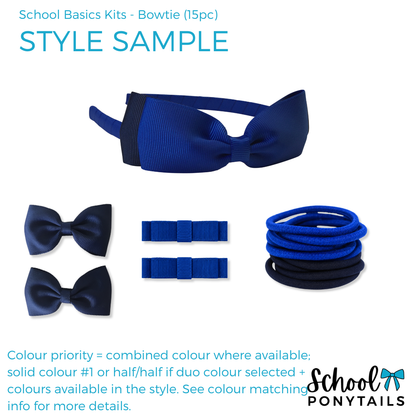 School Basics Kit - Bowtie (15pc) - Ponytails and Fairytales