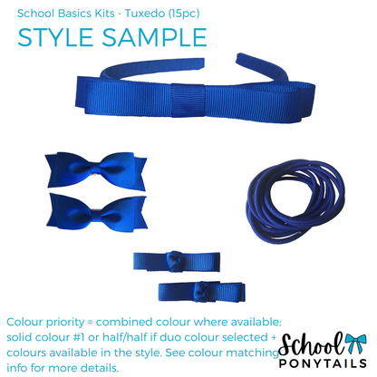 Burgundy & Light Grey & White Hair Accessories