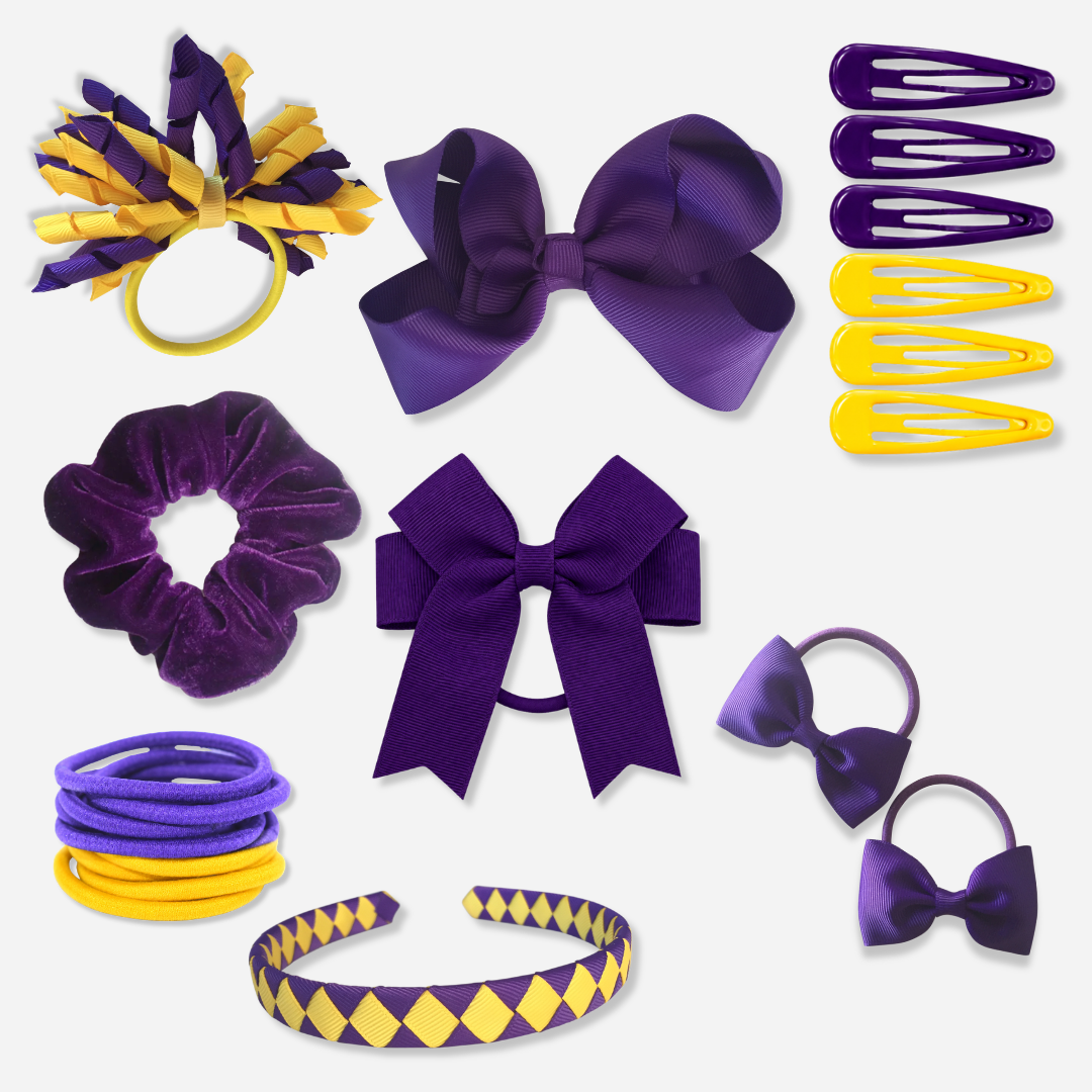 Brown & Gold Hair Accessories - Ponytails and Fairytales