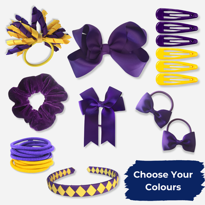 Teal & Black & White Hair Accessories - Ponytails and Fairytales
