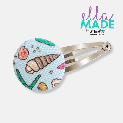 Limited Edition: Sea Shells Covered Buttons - Ponytails and Fairytales