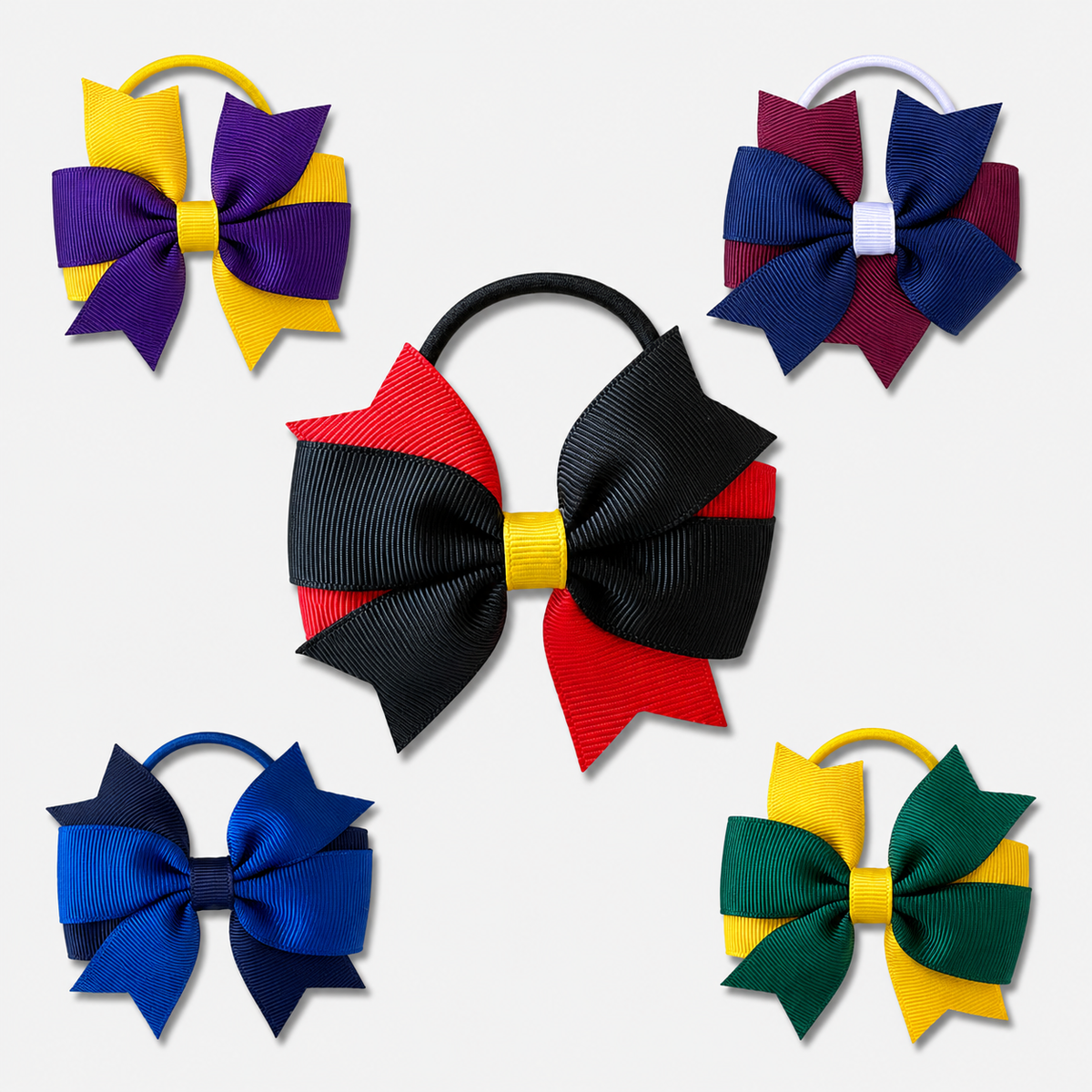 Swallowtail Bow Hair Tie - Multi Colour - Ponytails and Fairytales