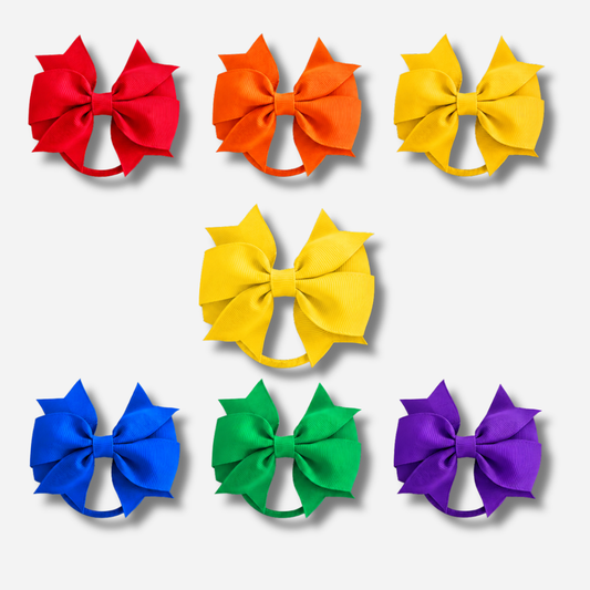 Swallowtail Bow Hair Tie - Single Colour