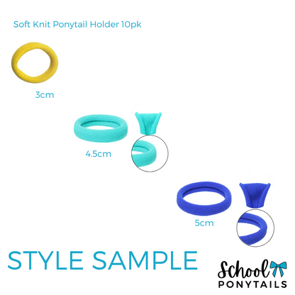 Soft Knitted Ponytail Holders (10pk)