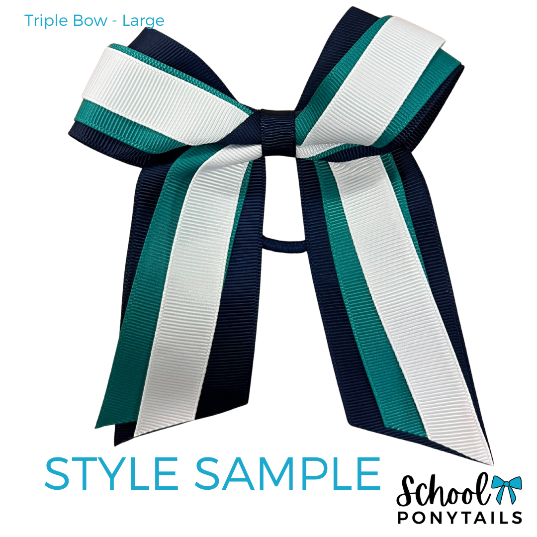 Custom Triple Cheer Bow | 4 inch bow | Custom bows for school – School ...
