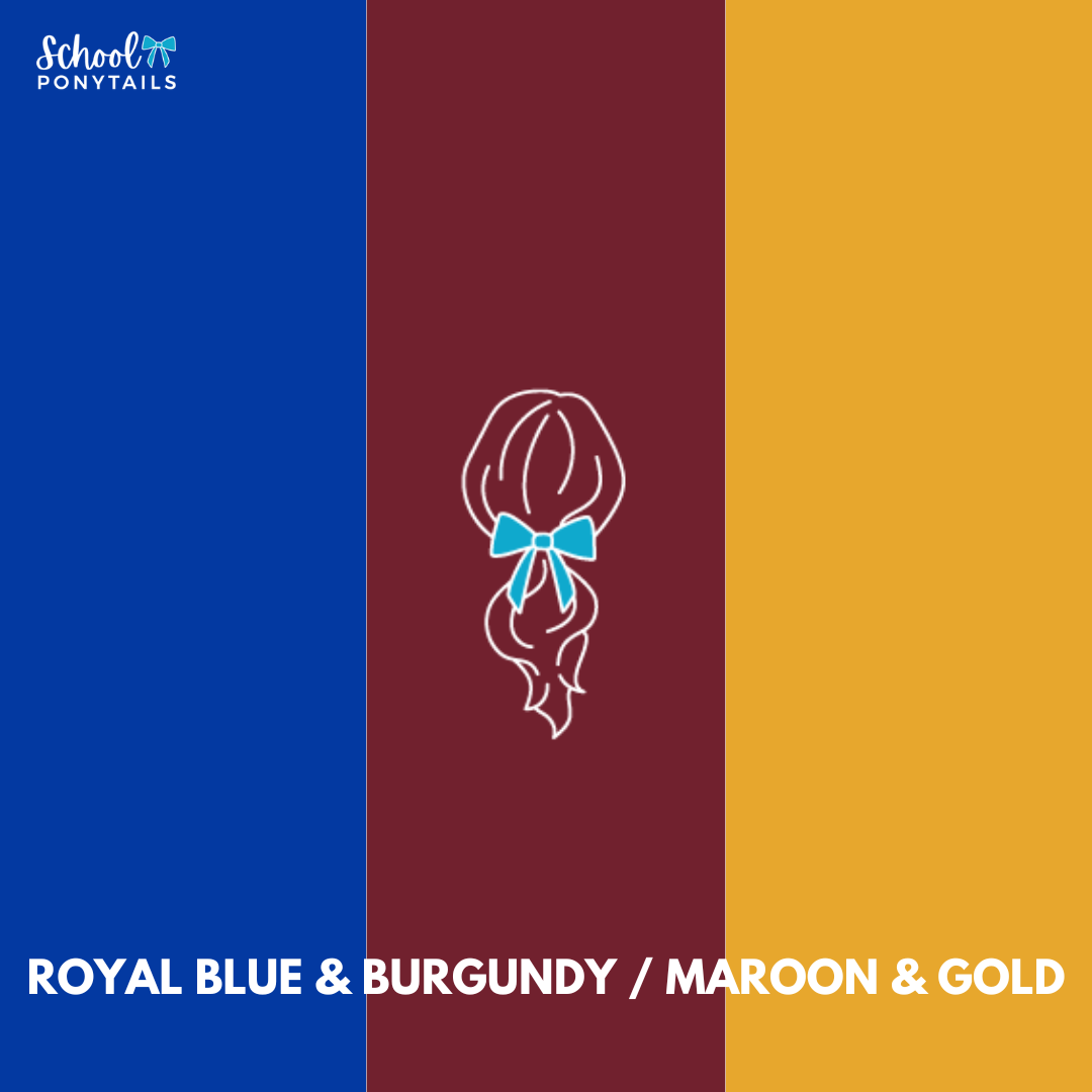 Burgundy & Gold & Royal Blue Hair Accessories
