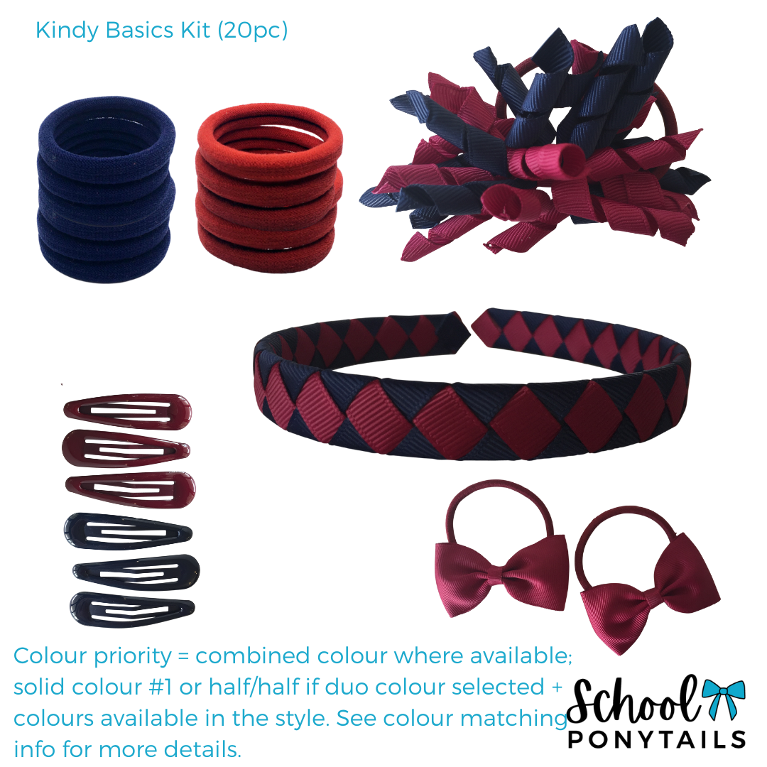 Red & Royal Blue & Ice Blue Hair Accessories