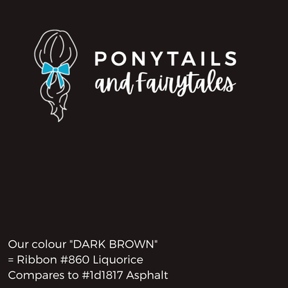 Dark Brown Hair Accessories Assorted Hair Accessories School Ponytails - Colours 